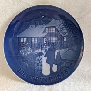 B&G Bing & Grondahl 1973 Christmas Plate "Country Christmas" Jule After Limited